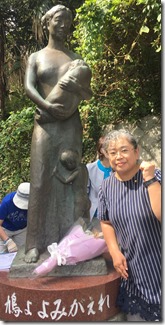平和の母子像前集会2019年誓う (7)