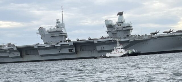 英空母プリンス・オブ・ウェールズ横須賀寄港に抗議する